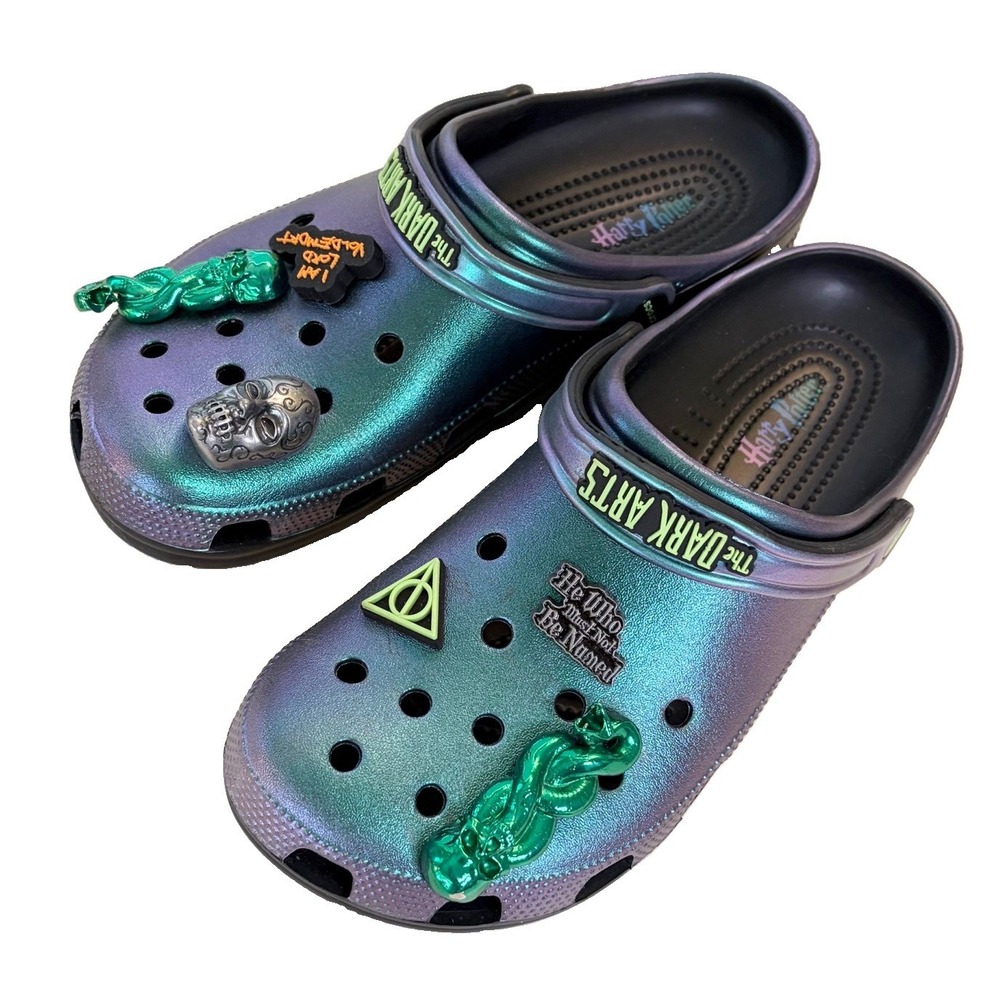 Crocs Harry Potter Dark Arts Iridescent Clog With Charms - Men's 12